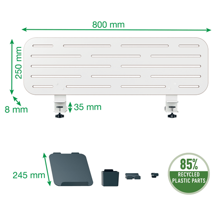 Bureau organizer ophangbord Leitz Ergo 80x25cm met laptophouder