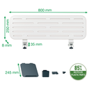 Bureau organizer ophangbord Leitz Ergo 80x25cm met laptophouder