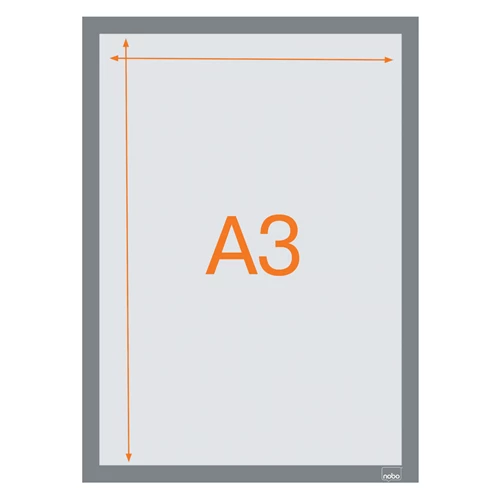 Ophangtas Nobo A3 zelfklevend zilver (2)