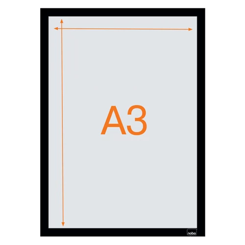 Ophangtas Nobo A3 zelfklevend zwart (2)