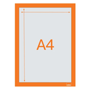 Ophangtas Nobo A4 zelfklevend oranje (2)