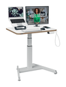 Zit-sta bureau elektrisch Leitz Ergo 80x60cm wit