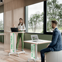Zit-sta bureau pneumatisch Leitz Ergo 80x60cm wit 