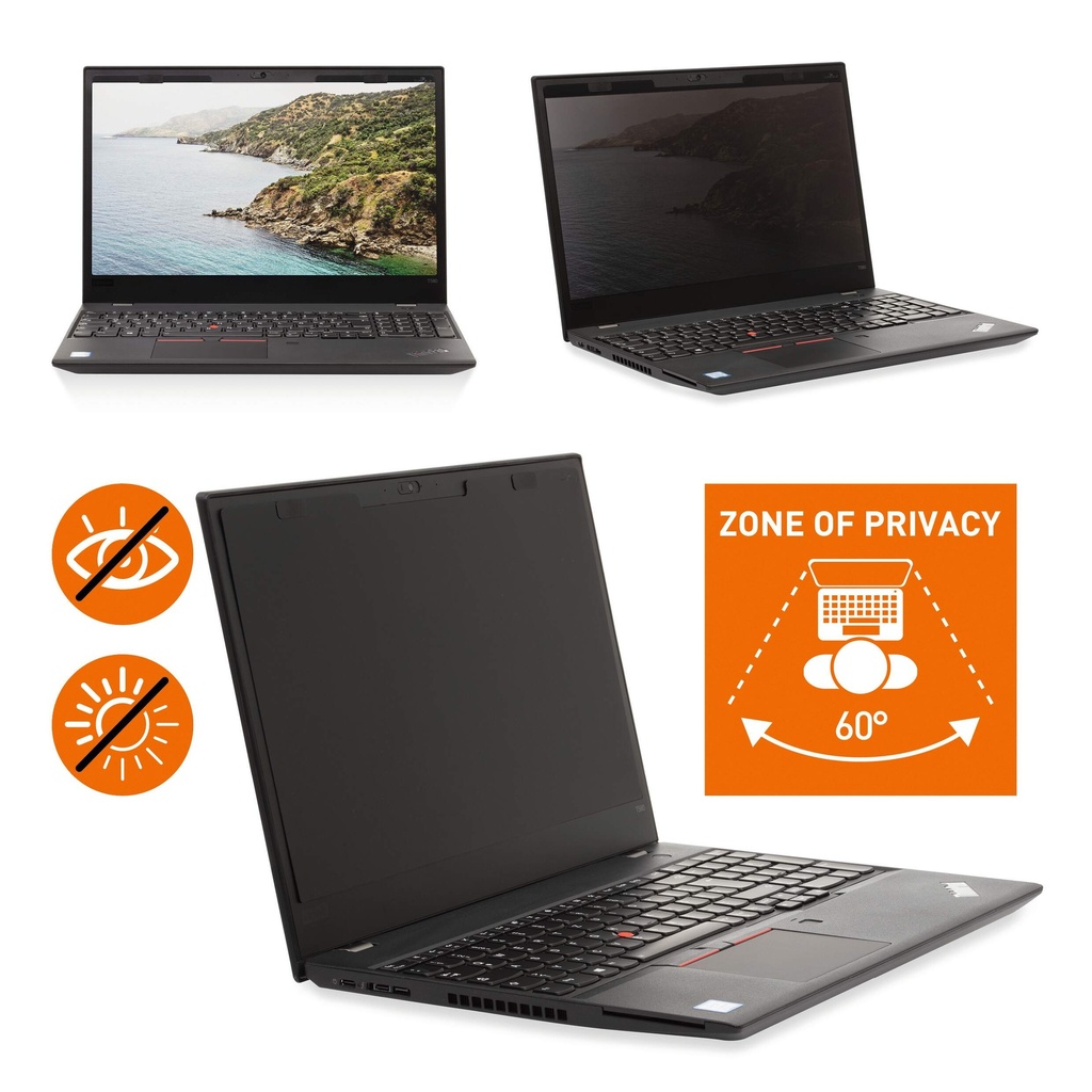 Privacy filter Durable magnetisch 14'' 16:10 antraciet