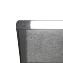Akoestische scheidingswand MAULconnecto Uplight 180x100cm 3 panelen donkergrijs en frame antraciet met voet met LED-module