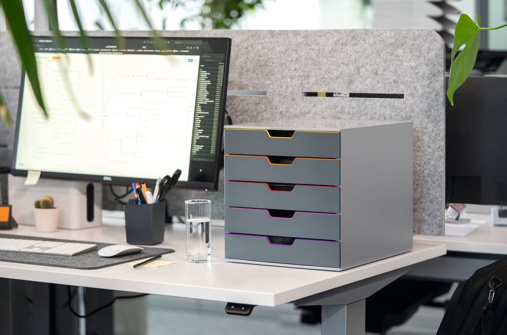 Ladenblok Durable Varicolor 5 gesloten laden grijs/assorti (760527)