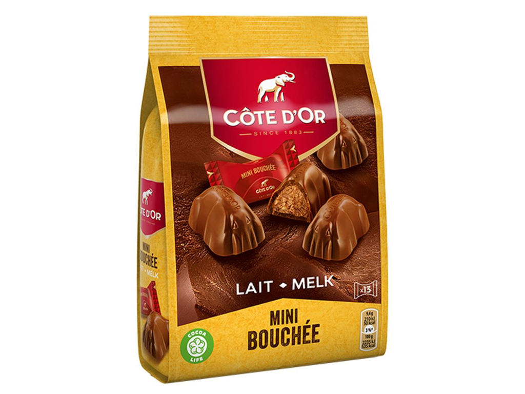 Chocolade Côte d'or mini bouchées melk 122gr (10 pakjes)