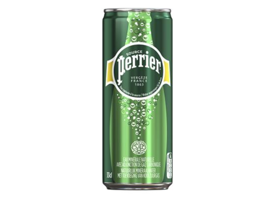 Water Perrier bruis 33cl blik (24)