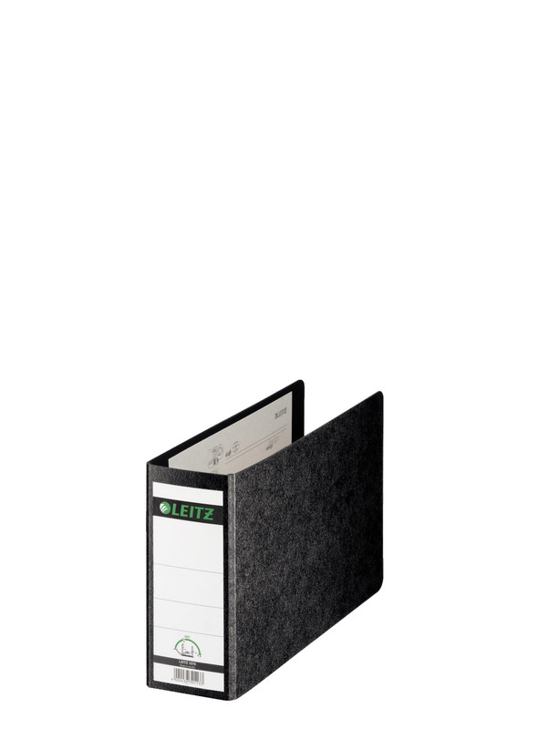 Ordner Leitz 180° karton A5 dwars rug 77mm zwart (432720)