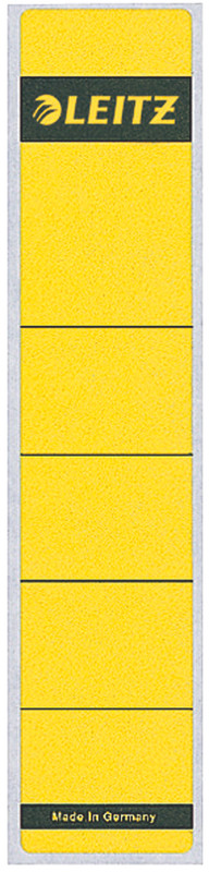 Rugetiket Leitz zelfklevend kort smal geel (10)