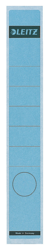 Rugetiket Leitz zelfklevend lang smal blauw (10)