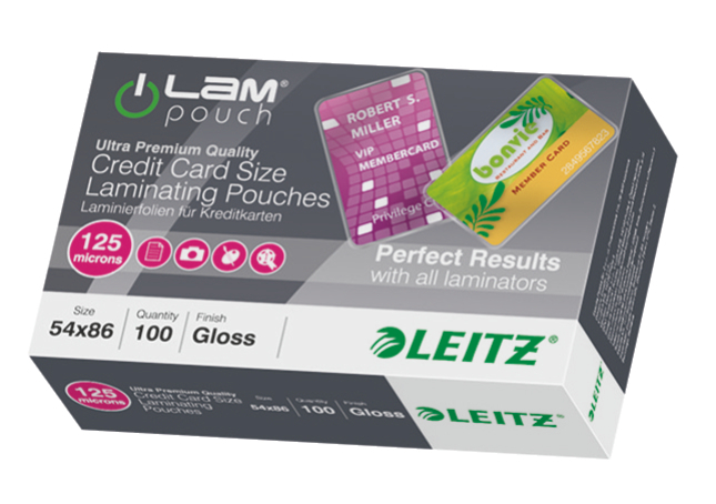 Lamineerhoes Leitz iLam 54x86mm 2x125µ glanzend (100)