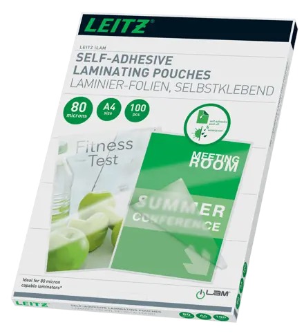 Lamineerhoes Leitz iLam A4 2x80µ zelfklevend glanzend (100)