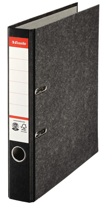 Ordner Esselte Standaard karton A4 rug 55mm zwart gewolkt (3780100)