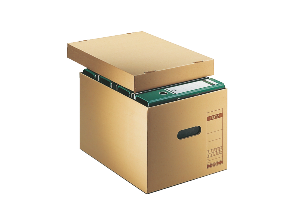 Archiefdoos Leitz met deksel 335x280x440mm bruin