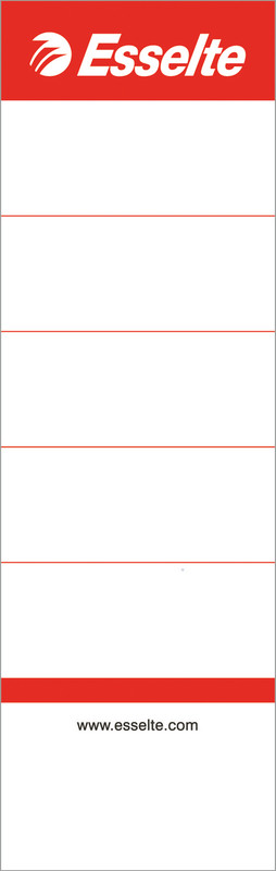 Rugetiket Esselte brede rug karton 50x158mm niet-zelfklevend wit (100) (8108000)