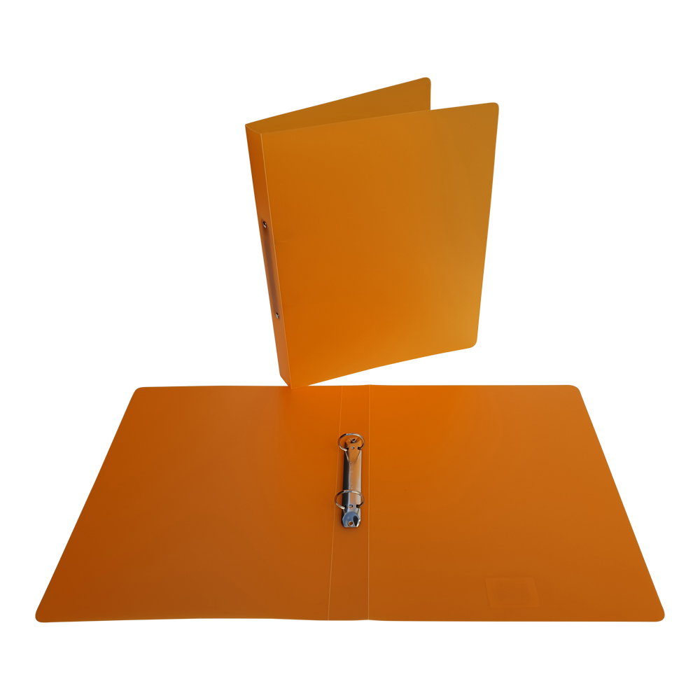 Ringmap Bronyl PP A4 2 O-ringen 25mm rug 35mm transparant oranje