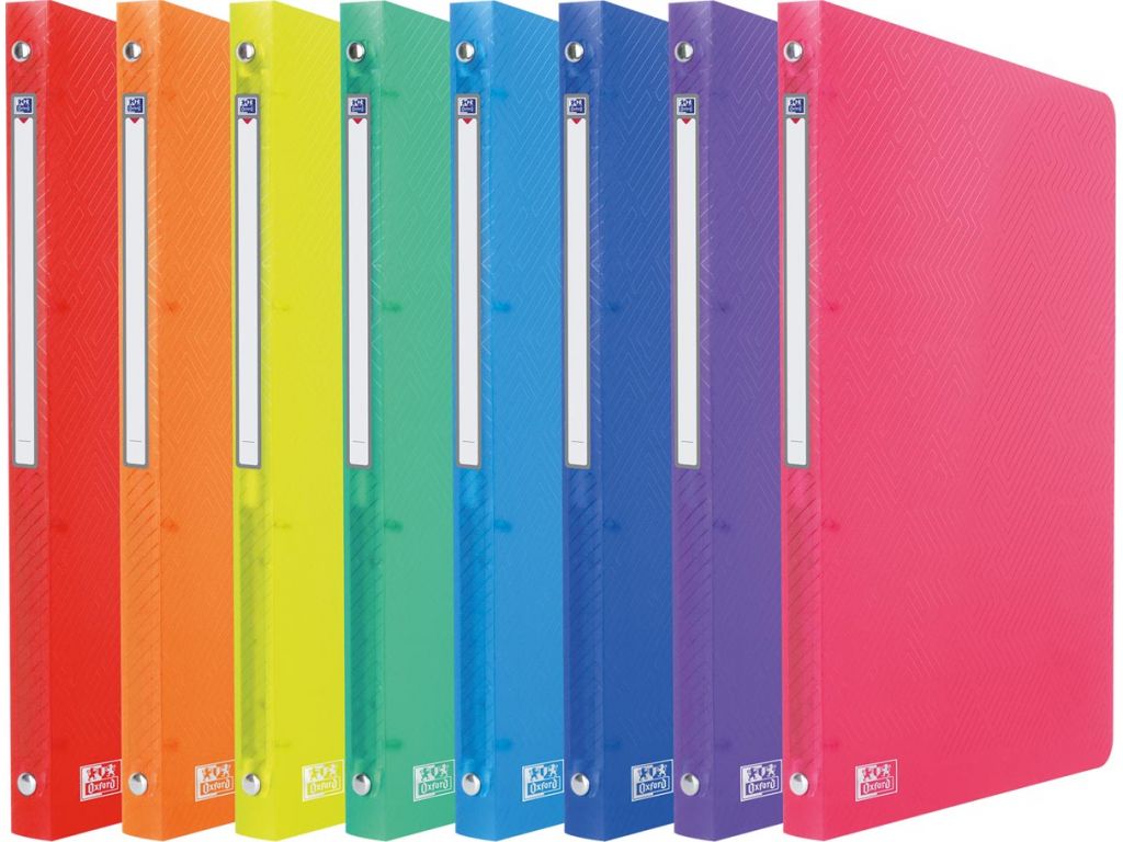 Ringmap Bronyl PP A4 2 O-ringen 20mm rug 25mm transparant oranje