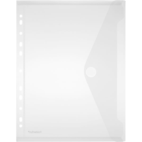 Showtas met perforatie Foldersys PP A4 met velcro 11-gaats transparant (10)