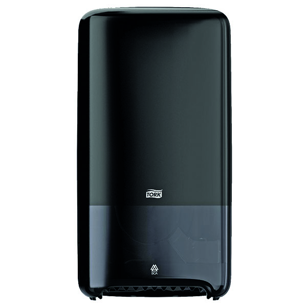 Toiletpapierdispenser Tork Twin Mid-Size T6 zwart