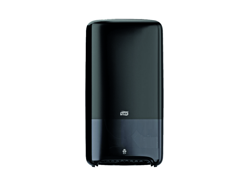 Toiletpapierdispenser Tork Twin Mid-Size T6 zwart