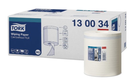 Poetsdoek Tork Centerfeed M2 1-laags 165mx 19,5cm wit (6)