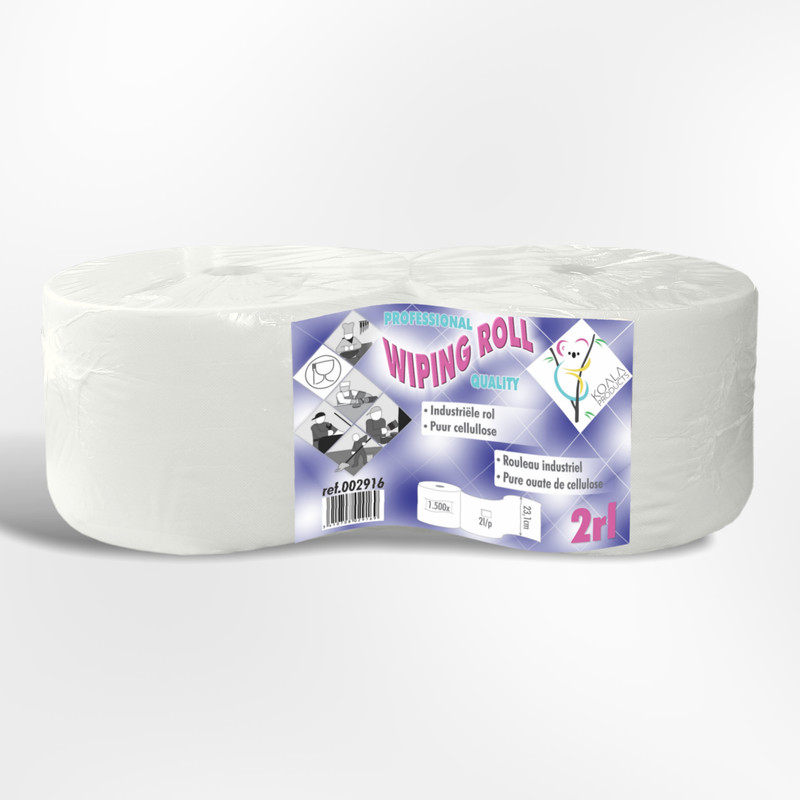 Poetsrol Koala maxirol 2-laags wit 1500vel (2)