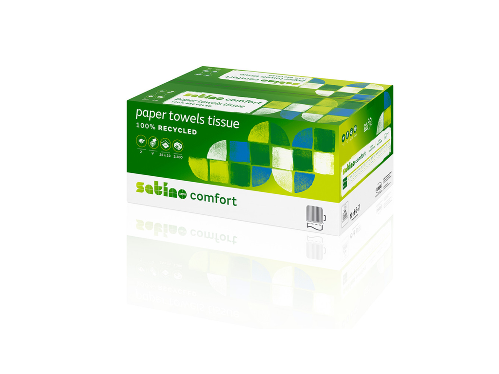 Handdoeken Satino papier V-vouw 2 laags 25x23cm 160vel (20)