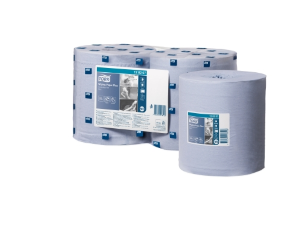 Poetsdoek Tork Plus Centerfeed M2 2-laags 157,5mx20cm blauw (6)