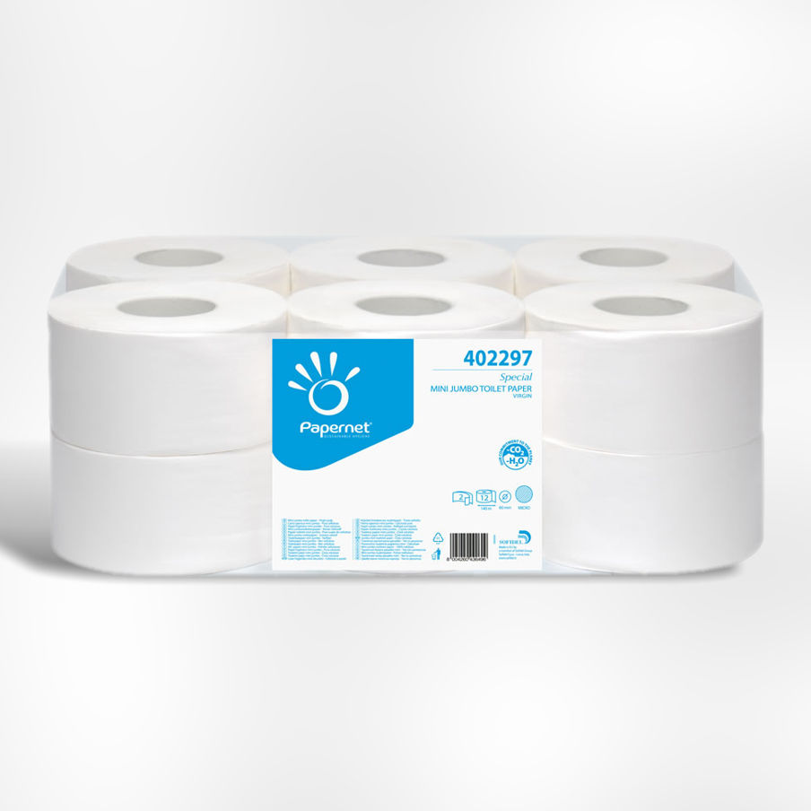 Toiletpapier Papernet mini jumbo 2-laags 20cmx140m (12)
