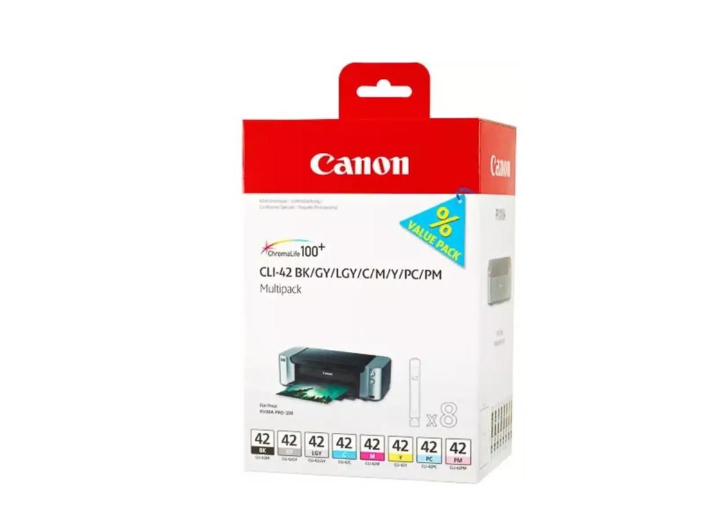 Cartridge Canon Inkjet CLI-42 PIXMA PRO100 value pack 8kleuren