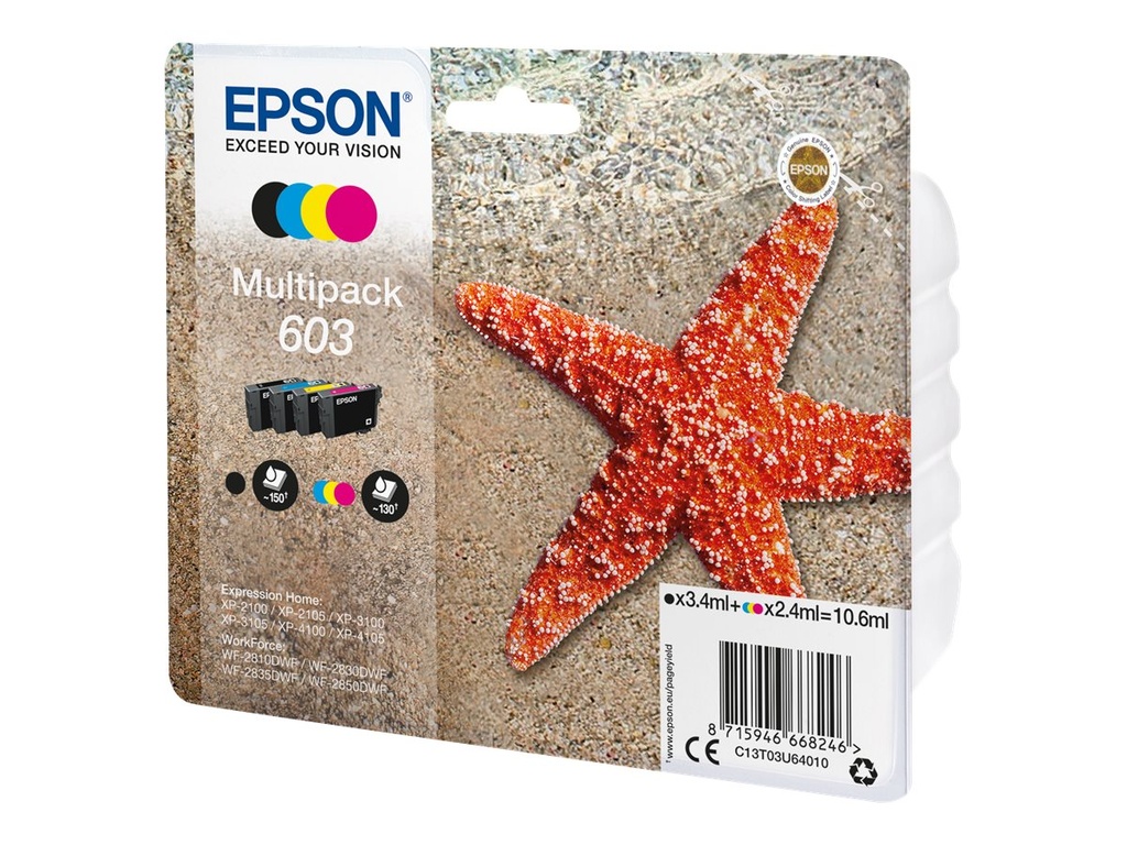 Cartridge Epson Inkjet 603 Expression Home XP-2100 Multipack 4-colors