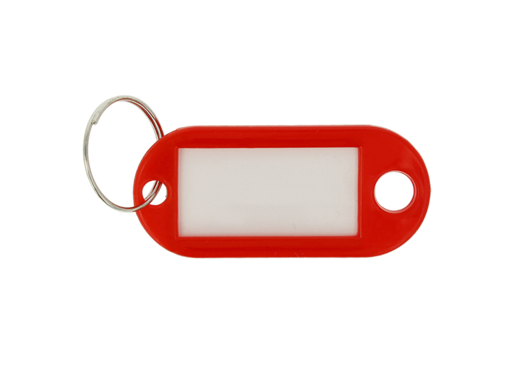Sleutelhanger Westcott met verwisselbaar etiket rood (100)