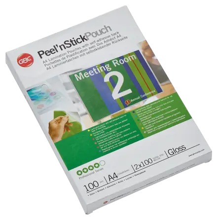 Lamineerhoes GBC Peel'nStick A4 2x100µ zelfklevend (100)