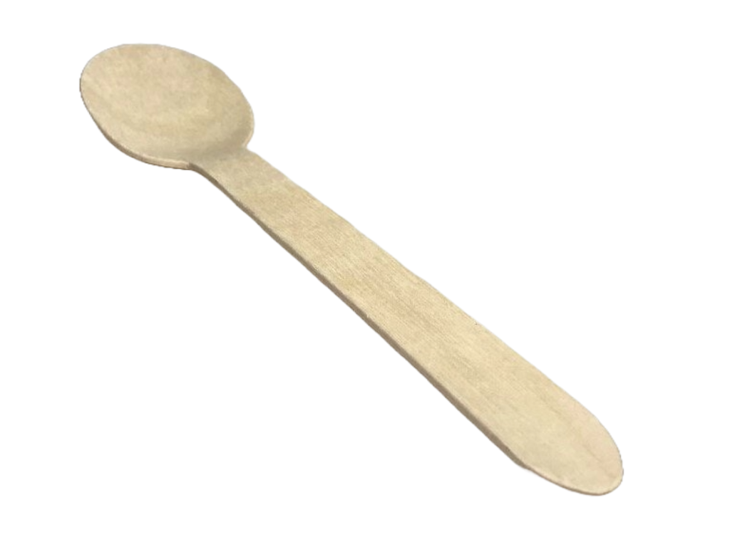 Koffielepel wegwerp hout 11cm (100)
