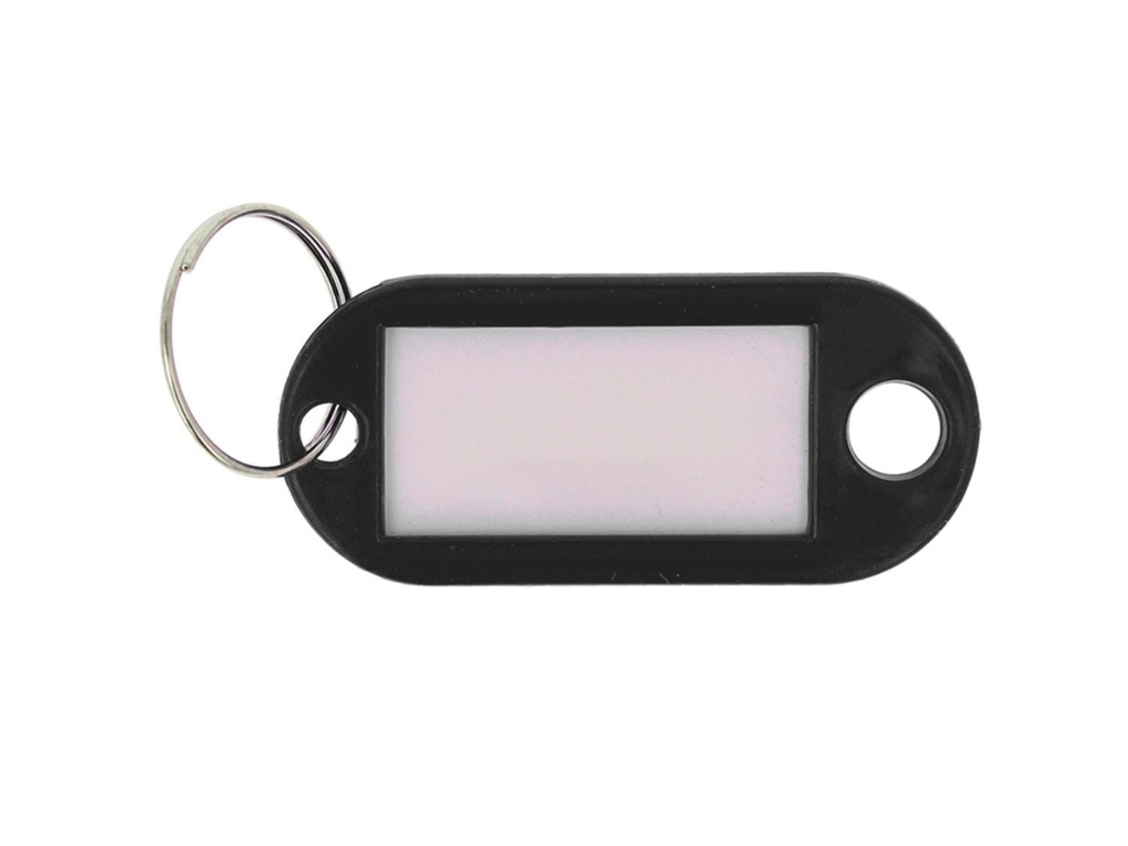 Sleutelhanger Westcott met verwisselbaar etiket zwart (100)