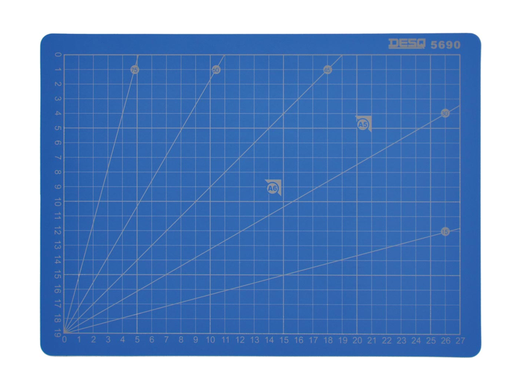 Snijmat Desq Professioneel 5-laags 22cmx30cm Blauw