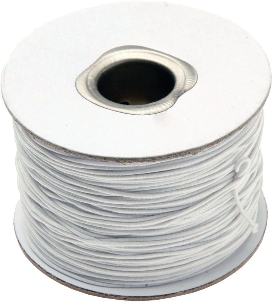 Elastiek touw Bouhon 100mx1mm Wit