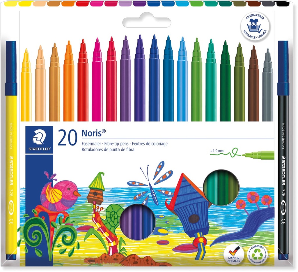 Viltstift Staedtler Noris 326 assorti (20)