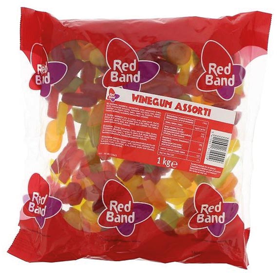 Snoep Winegum Red Band Zak 1kg