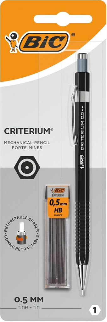 Vulpotlood BIC Criterium 0,5mm met 12 gratis vullingen zwart