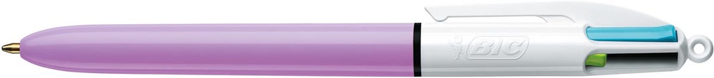 Balpen Bic 4 Colours Fun Pastelroze