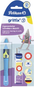 Vulpotlood Pelikan Griffix Blister Rechts Neon Fresh Blue (Blauw/groen)