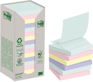 Z-notes Post-It recycled nature 76x76mm 100vel assorti ( 16)