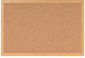 kurkbord Bi-office 90 x 60 cm eiken kader