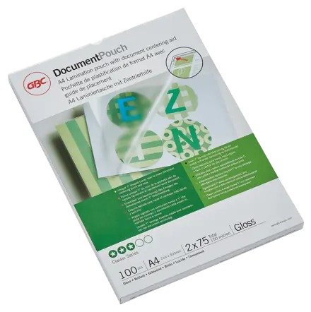 Lamineerhoes GBC A4 2x75µ glanzend (100)