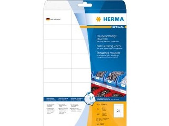 Etiketten Herma A4 24 etik/bl 70x37mm weer- en waterbestendig (25)