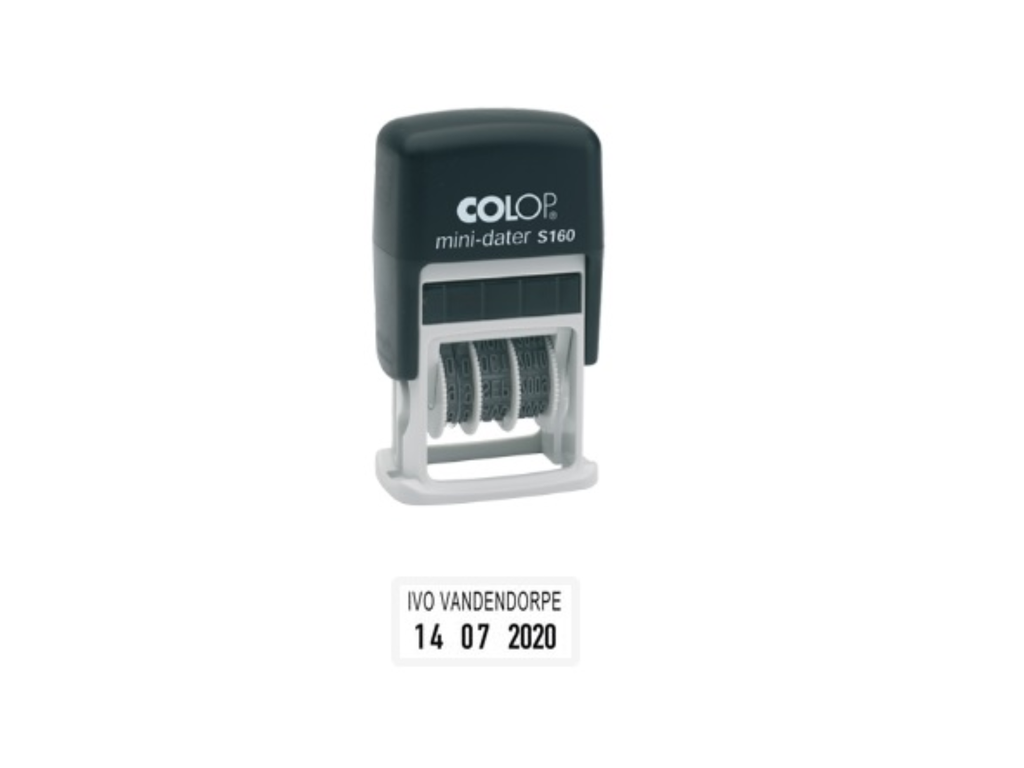 Datumstempel Colop S160 Mini date + Tekst
