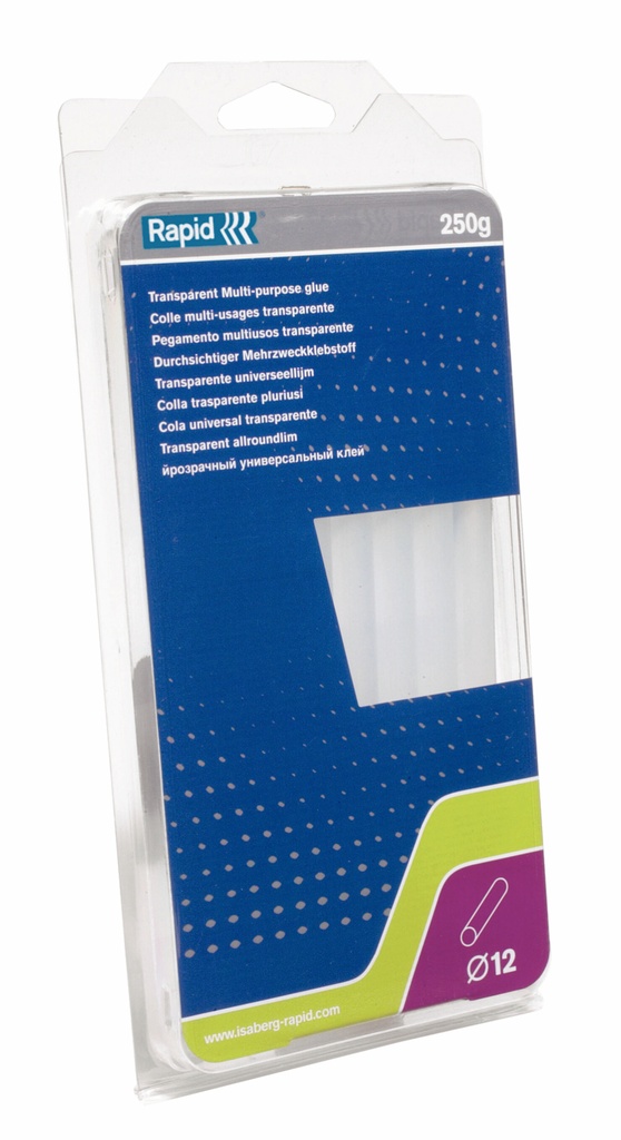 Lijmpatroon Rapid Ø12x190mm universeel transparant (14) blister