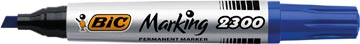 Permanent marker Bic 2300 ECOlutions schuine punt 3,7-5,5mm Blauw